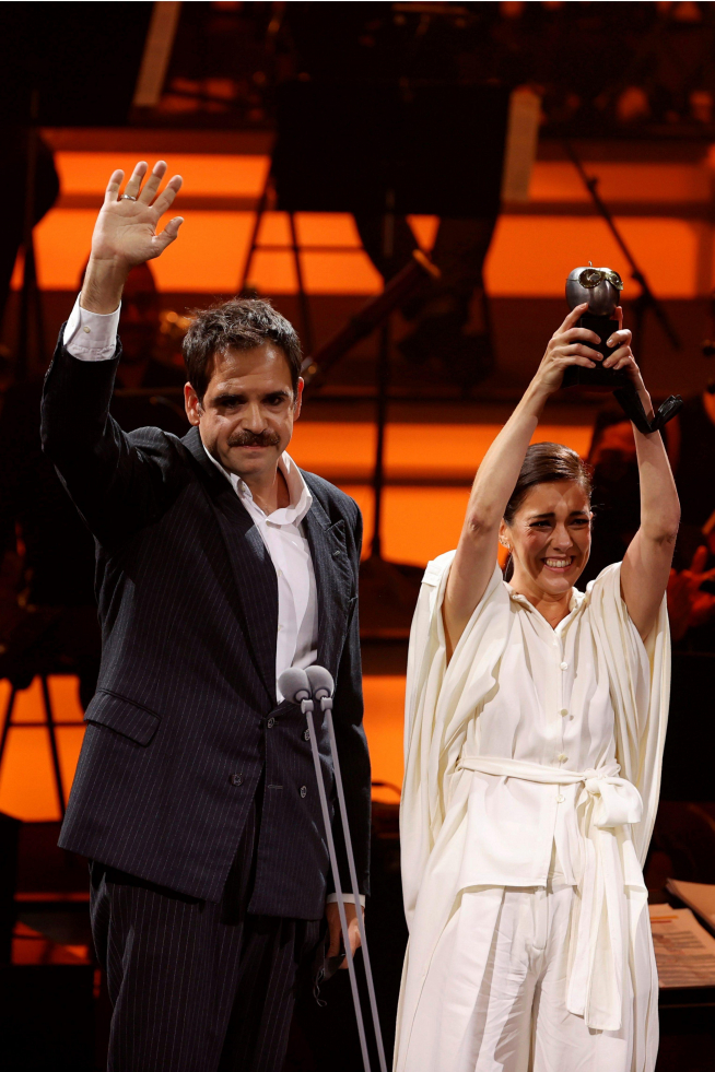 Jorge Usón y Carmen Barrantes han celebrado el premio.
