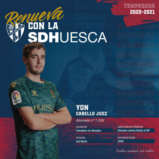 Imagen de la campaña "La aventura continúa” de la SD Huesca