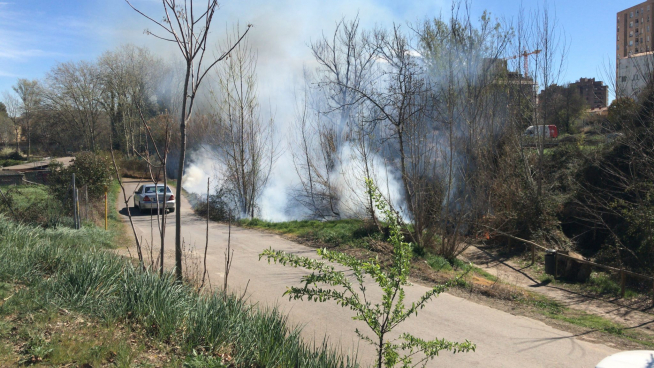 Otra imagen del incendio ocurrido este miércoles.