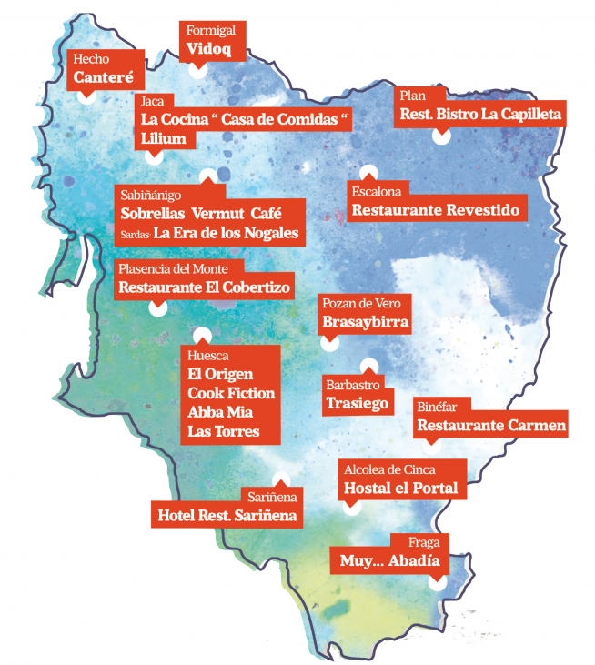 Esta es la ruta de restaurantes por la provincia de Huesca que te proponemos.