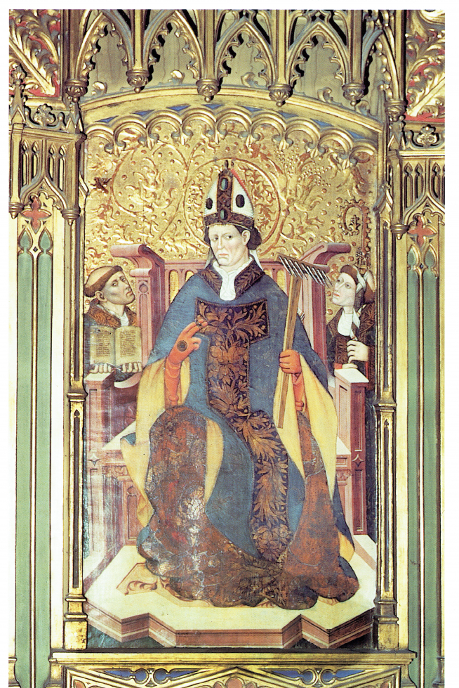 Tabla de San Blas, pintura al temple sobre madera de mediados del siglo XV, del núcleo de Algayón.