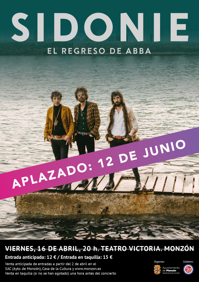 Cartel del concierto aplazado.