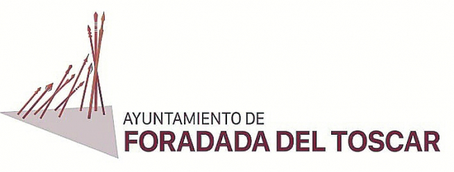 Imagen corporativa de Foradada del Toscar, con las lanzas que representan a cada núcleo.