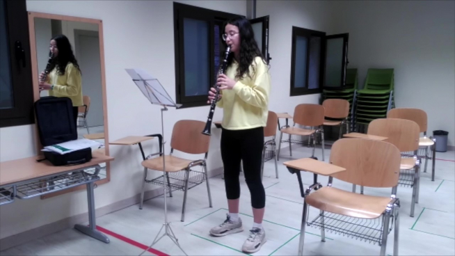Una alumna de la escuela