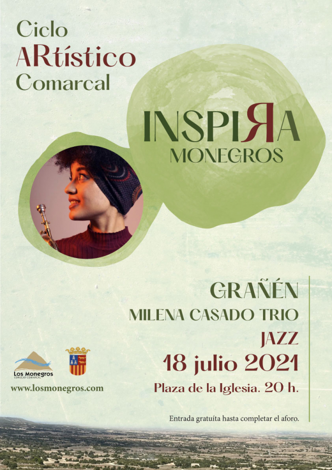Cartel del ciclo Inspira Monegros en Grañén.