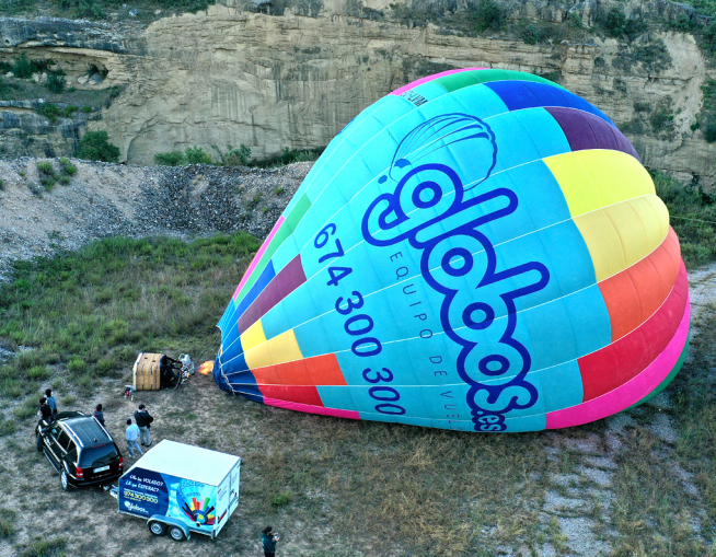 El globo se va inflando