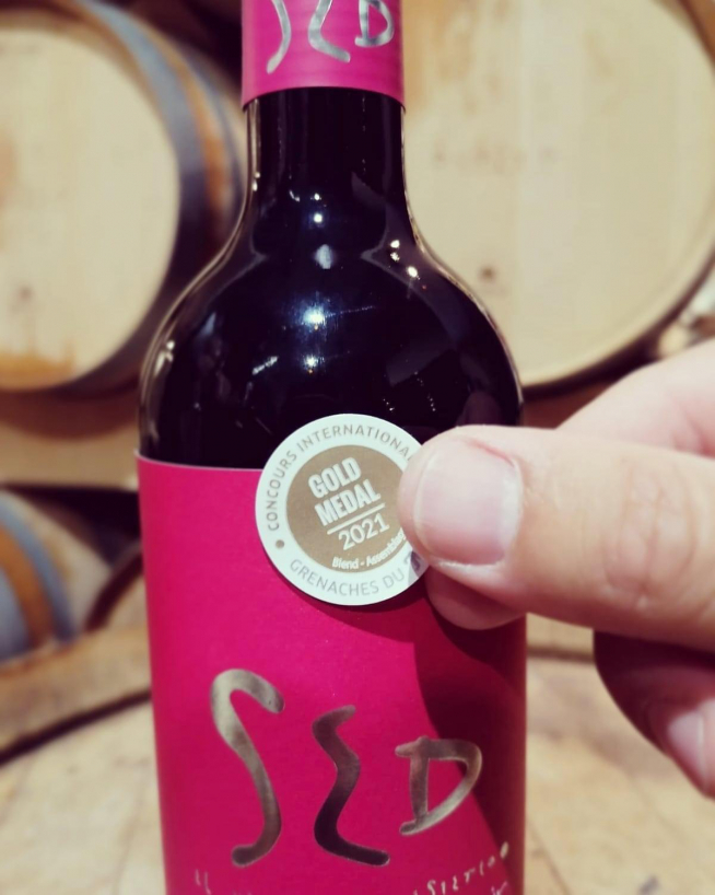 Imagen del vino galardonado con la medalla de oro