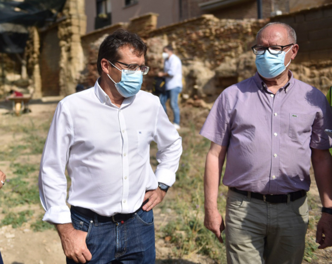 Jesús Alfaro Santafé y José María Nasarre visitaron las excavaciones