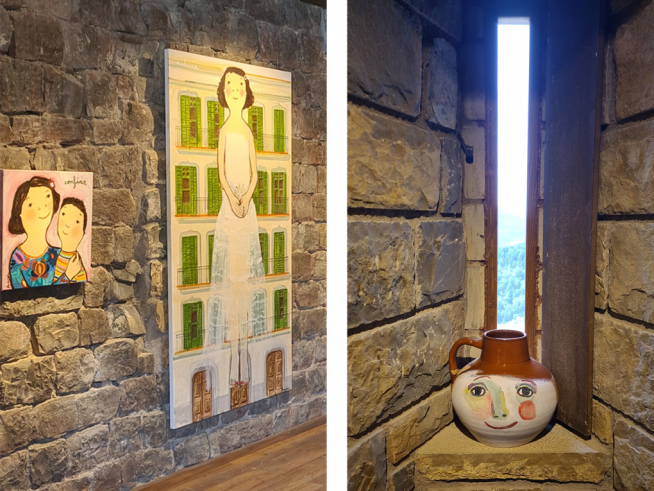 Dos de las obras de la exposición de Eva Armisén