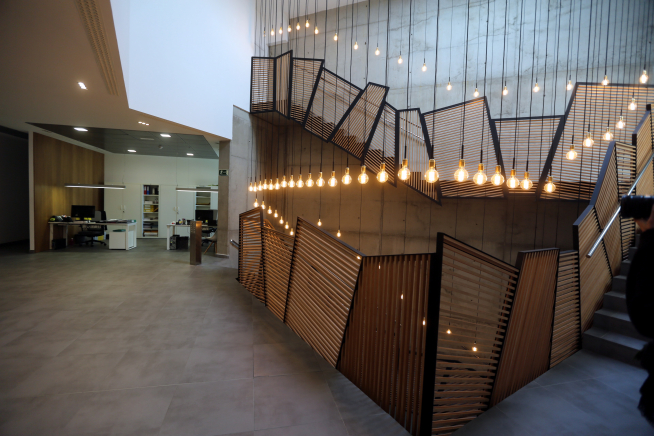 Imagen del interior de las instalaciones del Grupo Gaypu, en Huesca.