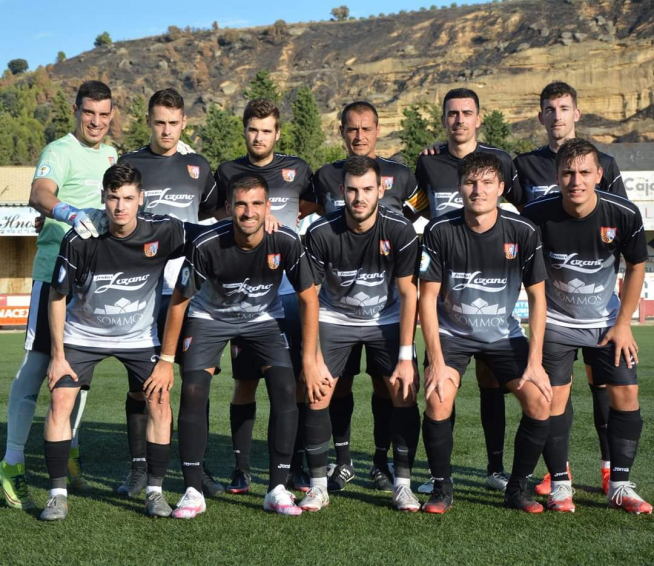 Una formación del Fraga en un amistoso de pretemporada