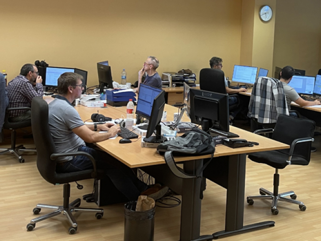 El equipo de la delegación en Lérida de la empresa binefarense.