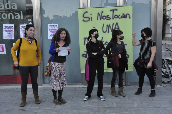 Lectura del manifiesto a cargo del colectivo feminista Grrrl.