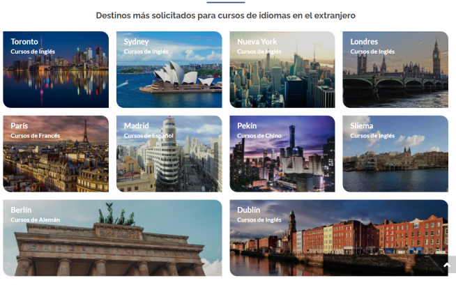 Algunos de los destinos ofertados por Ynsitu.
