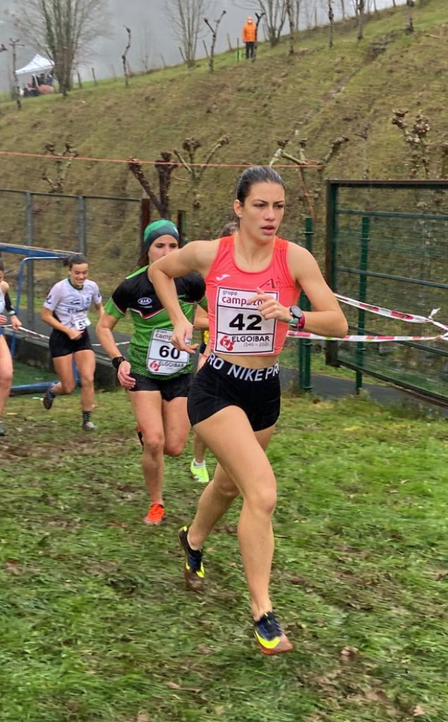 Noemí García, en la carrera absoluta femenina de Elgoiba.