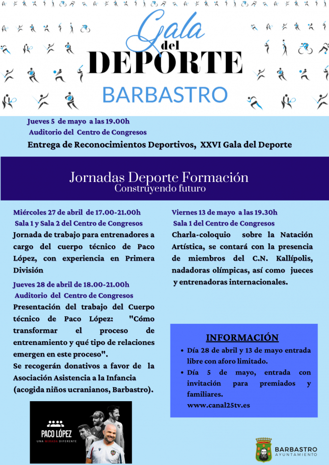 Programa de la jornada formativa.