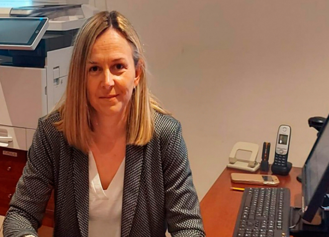 María Jesús Galindo es la responsable del servicio de Bujaraloz.