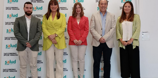 Cantalejo, Repollés, García Velarte, Arnal y Cerrada, tras la entrega de premios.