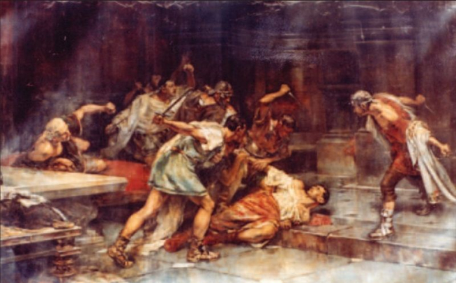 “La muerte de Sertorio”, del pintor Vicente Cutanda.
