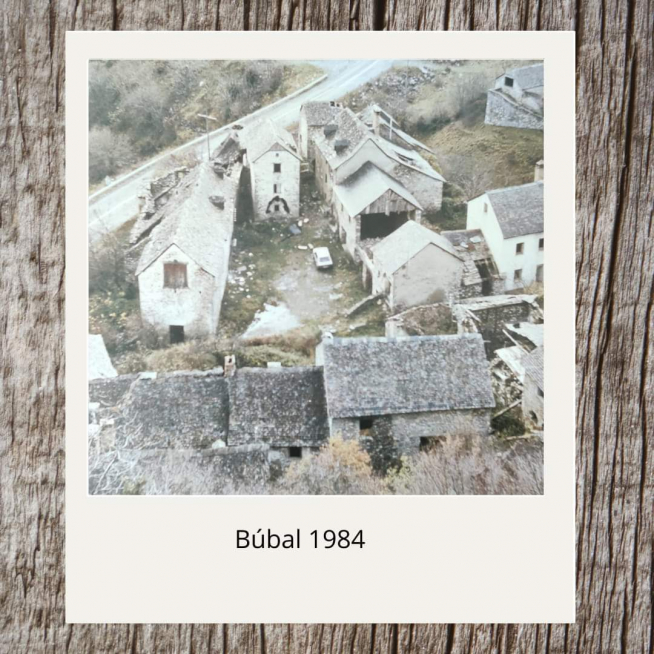 Estado de la localidad de Búbal en 1984, antes de su recuperación.