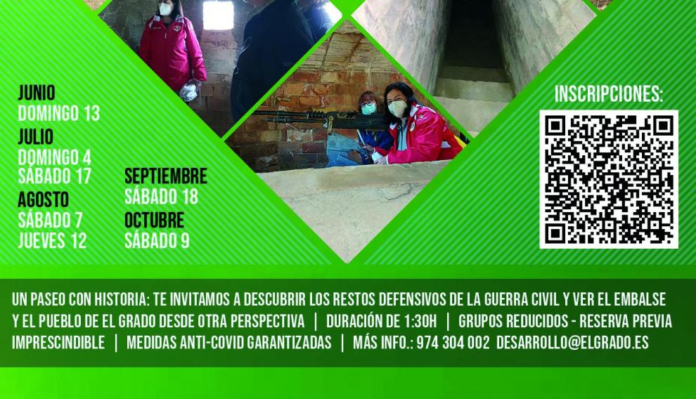 Cártel promocional de las visitas a las fortificaciones de El Grado