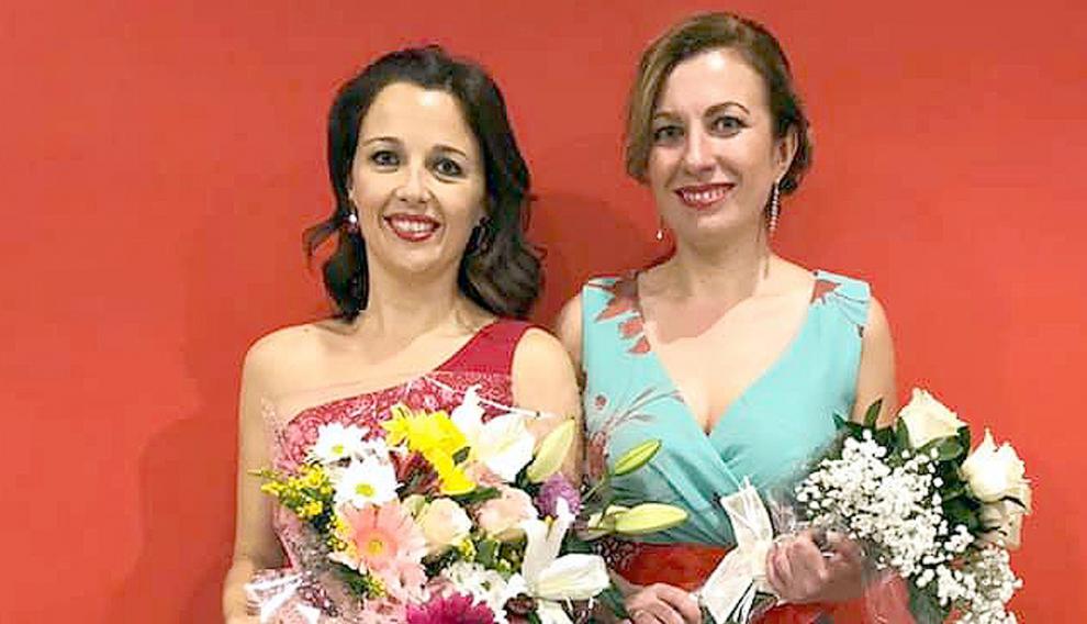 Mapi López Calzada con Olena Panasyuk.