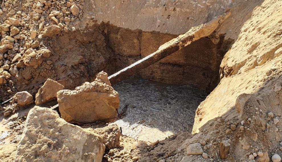 Pozo de agua, posiblemente bajomedieval.