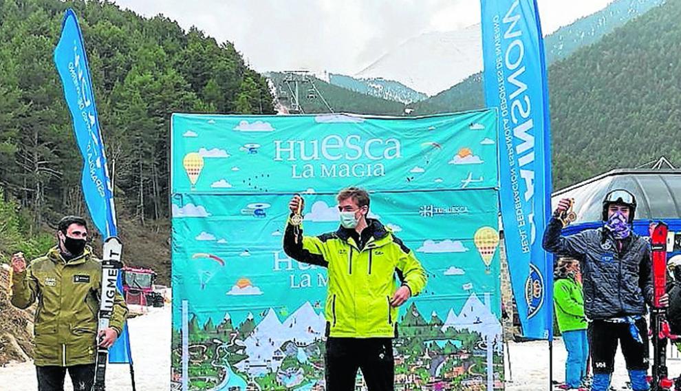 Uno de los podios del Trofeo FADI Gobierno de Aragón, que se trasladó a Espot.