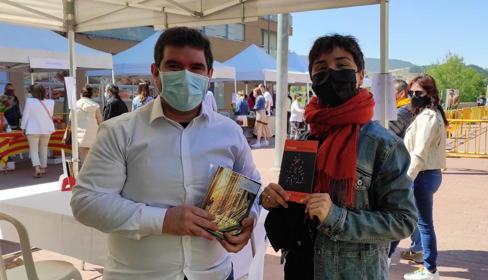 Sergio Lahoz y Julia Cruz, en Fraga.