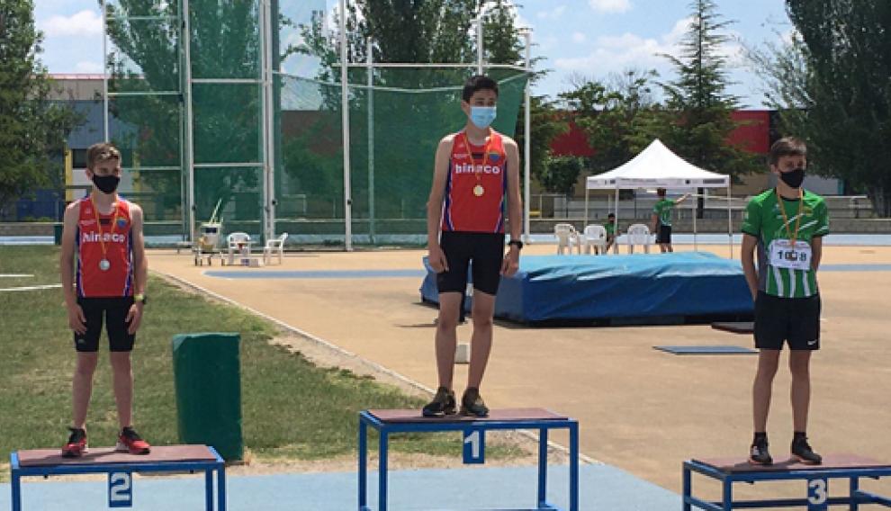 Podio masculino Sub-14 del Provincial de Combinadas.