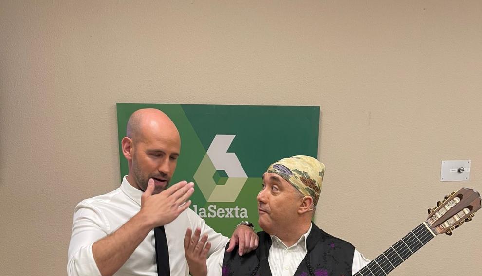 Javier Badules, con Gonzalo Miró en Lasexta TV