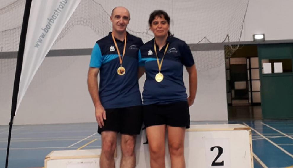 Los binefarenses Eduardo Marco y Belén Foj, lograron dos títulos de Aragón cada uno en Barbastro.