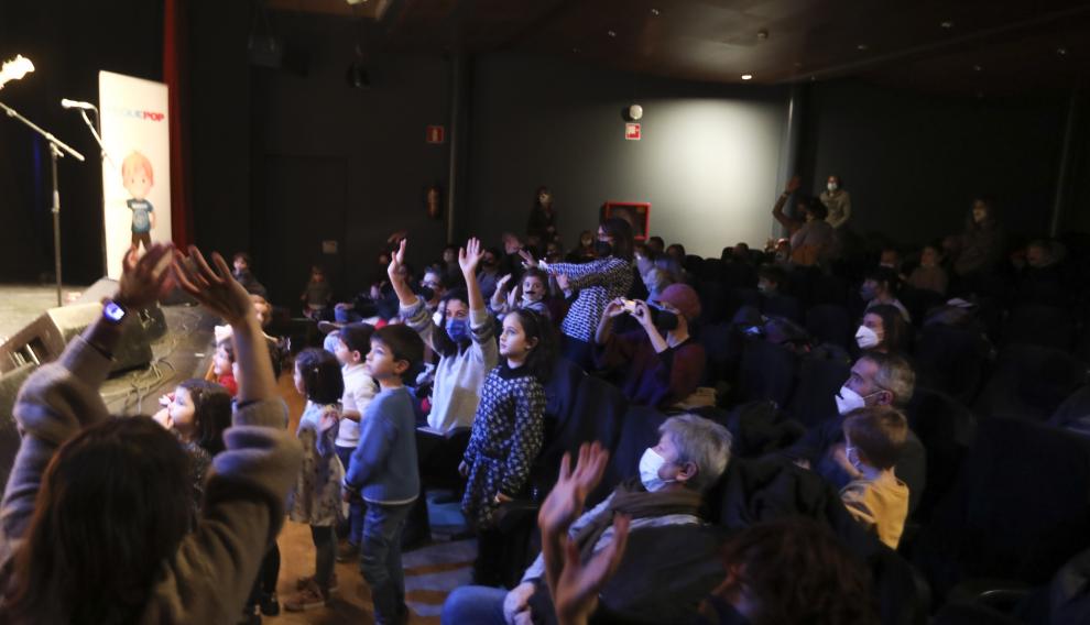 Los niños y niñas se lo pasaron en grande en este “fiestón” que propuso la banda zaragozana.