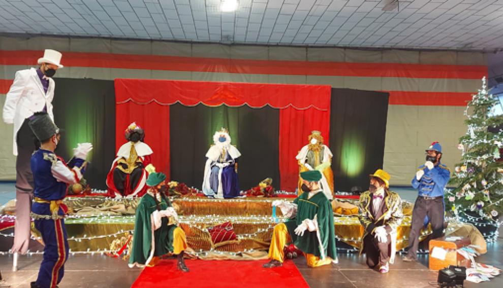 Cabalgata estática en Sabiñánigo las Navidades pasadas.