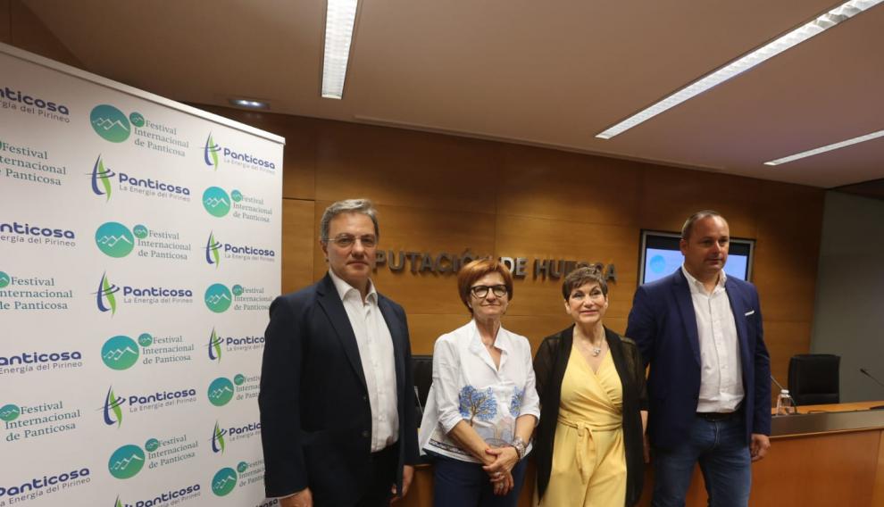 Jesús González, Maribel de Pablo, Carmen Esteban y José Pueyo han presentado el X Festival 'Tocando el Cielo'.