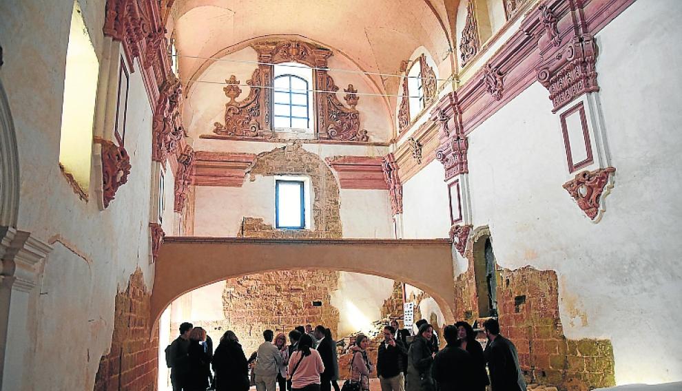 La bóveda de la iglesia, en el interior del Castillo.