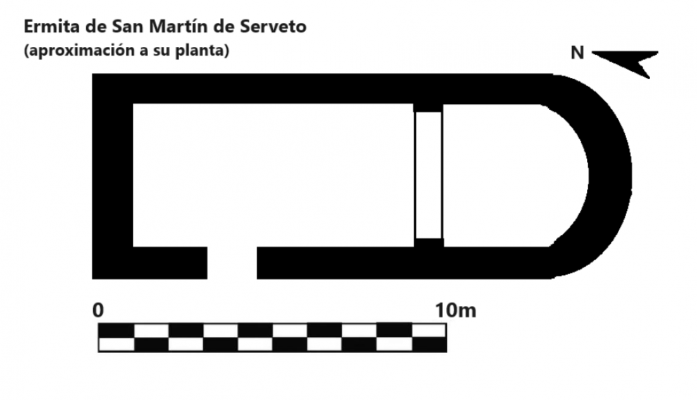 San Martín de Serveto (aproximación a su planta).