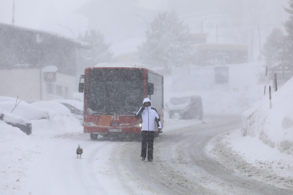 El temporal en el Alto Aragón este lunes 28 de enero