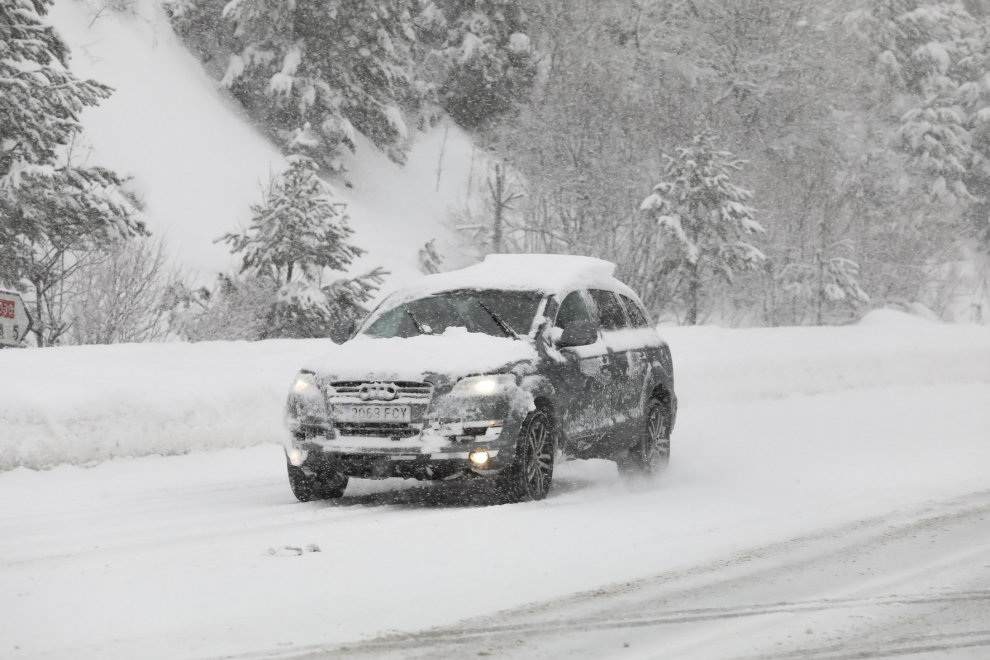 El temporal en el Alto Aragón este lunes 28 de enero