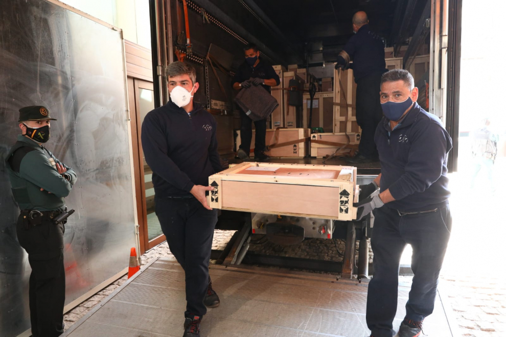 Llega a Barbastro el último lote de arte sacro