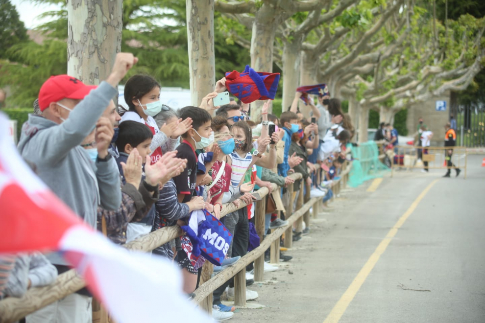 La hinchada azulgrana deja escuchar su rugido