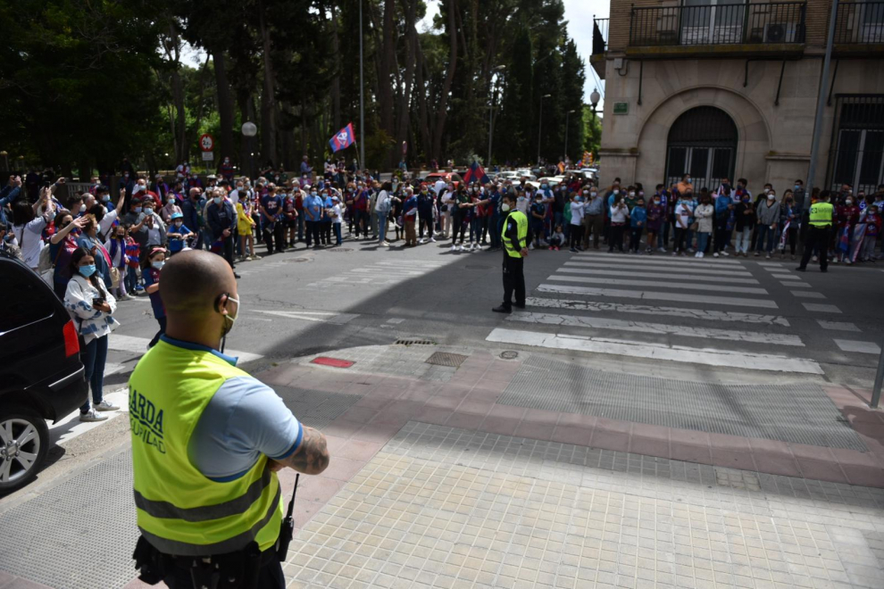 La hinchada de los azulgranas toma las calles.