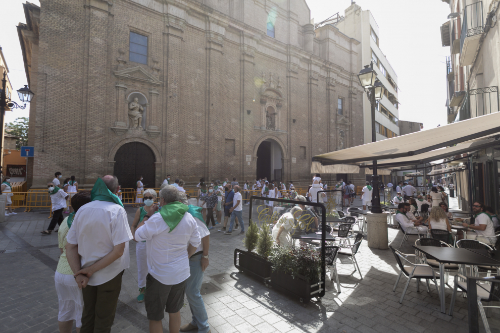 No fiestas de Huesca. Colas en San Lorenzo  /10-08-2021 / Foto Rafael Gobantes[[[DDA FOTOGRAFOS]]]