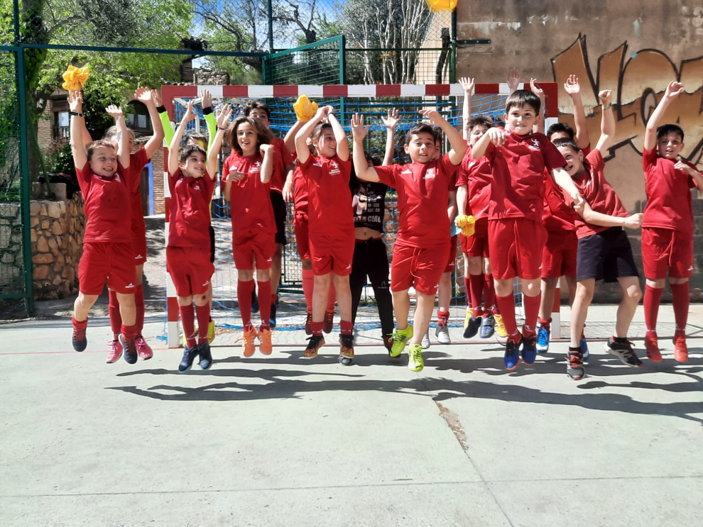 Encuentro de fútbol sala en Alquézar.