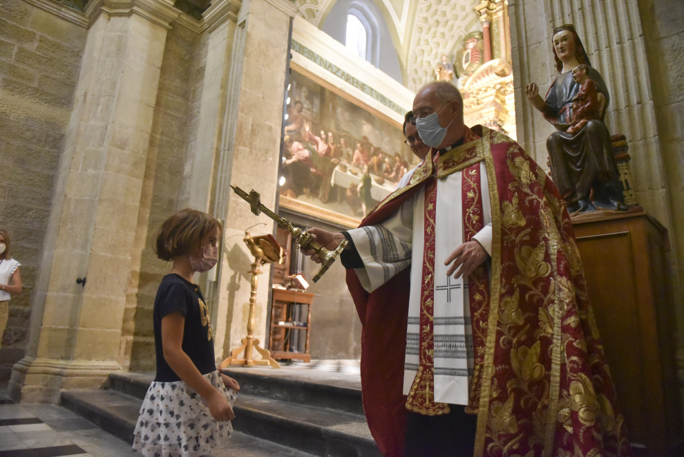 Las familias han disfrutado de esta jornada en la Catedral de Huesca.