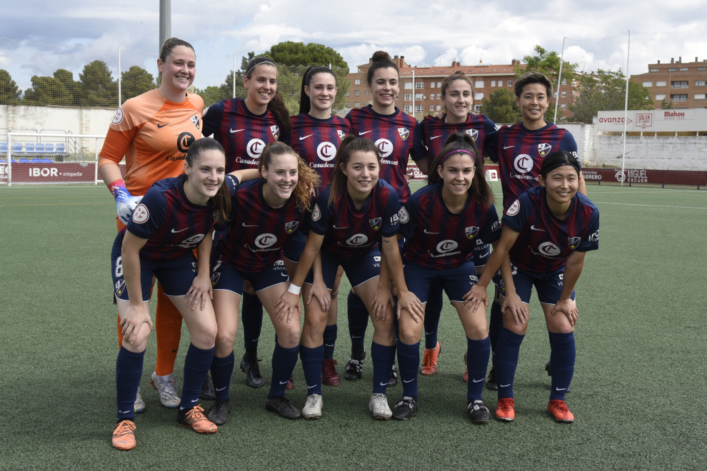Las jugadoras celebran su triunfo frente al Son Sardina este domingo