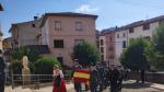 Acto de la procesión durante la celebración del Día del Pilar, ayer en la localidad de Graus.