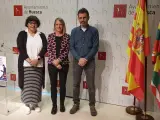 Noemí Lanaspa, Nuria Mur y Cristóbal Nogués han presentado el Encuentro de Orquestas de Pulso y Púa en el Ayuntamiento