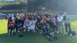 Club y cuerpo técnico celebraron en La Salera la histórica permanencia en Segunda RFEF.