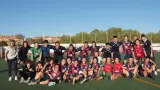La SD Huesca celebró el sábado la permanencia matemática.